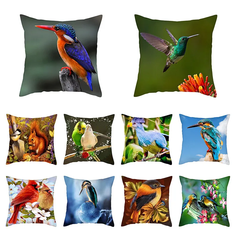 Fuwatacchi Woodpecker Сова птица фото чехол для подушки панда животное наволочка