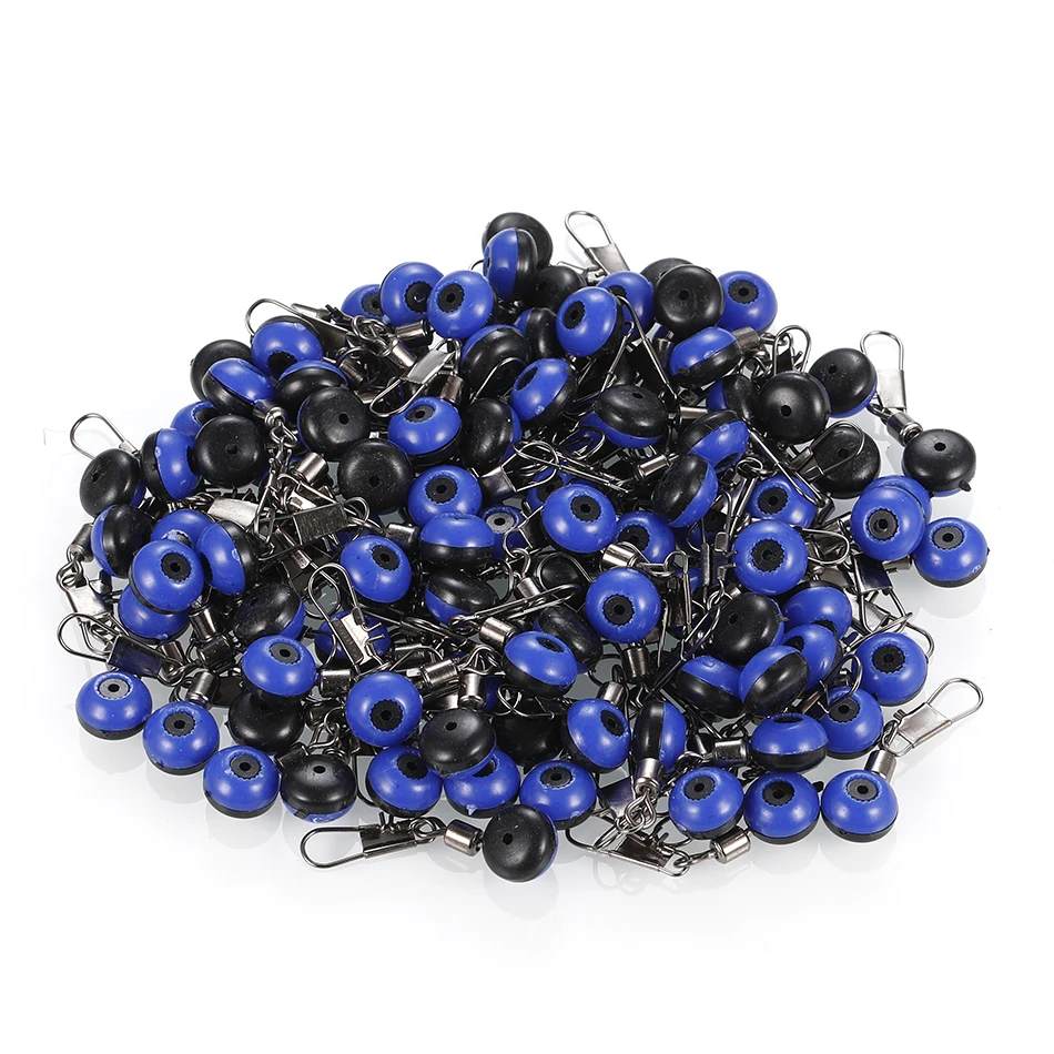 100PCS Fishing Float Bobber Stops Space Beans Swivel Connectors Wobbler Sea Fishing Saltwater Metal Plastic Tools Accessories