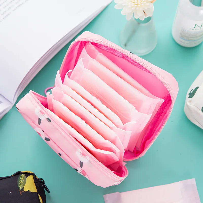 

Women Sanitary Pad Pouch Girls Cosmetic Bags Makeup Bag Napkin Bag Organizer For Ladies Portable Tampon Organizer Bags