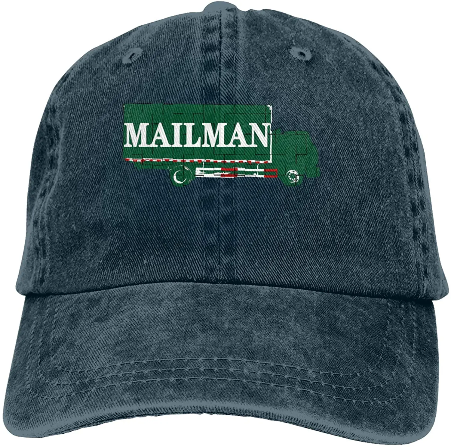 

Mailman Mail Trucker Sports Denim Cap Adjustable Unisex Plain Baseball Cowboy Snapback Hat