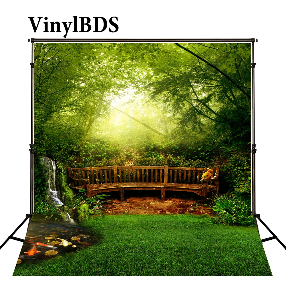VinylBDS весенние фоны для фотосъемки фон с лесом зеленый деревом многоразмерный