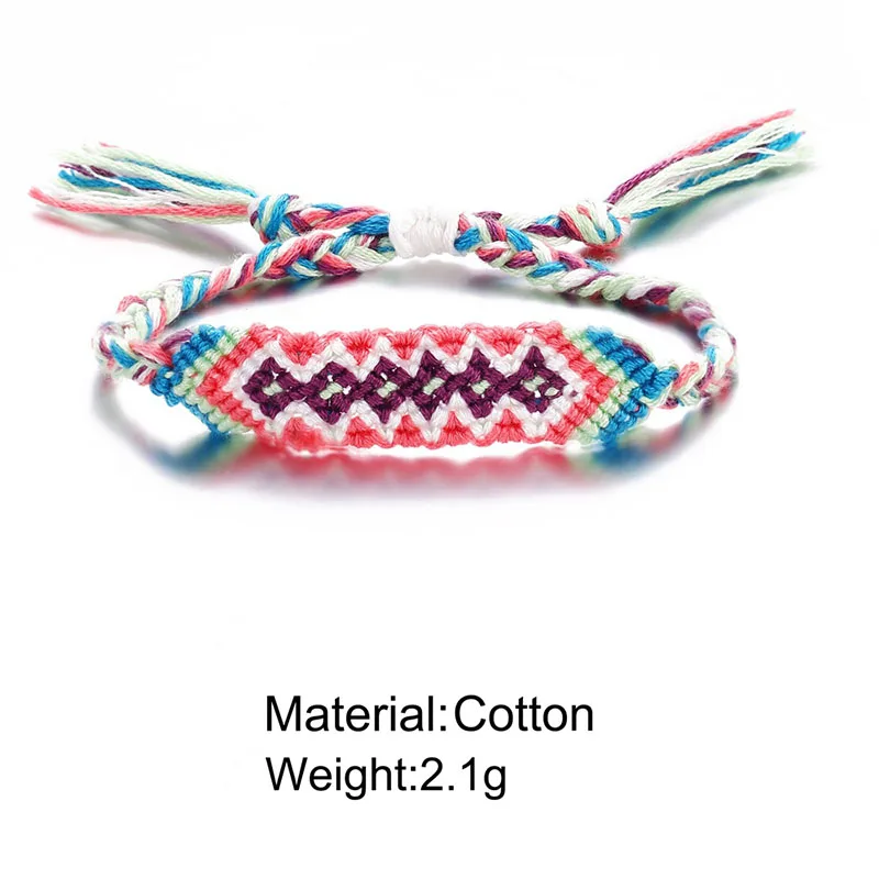 Плетеный браслет ручной работы в богемном стиле для женщин Веревка плетеная