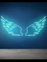 neon sign for two wings love display angel express wedding decor neon light up white wall sign neon signs for anime room decor
