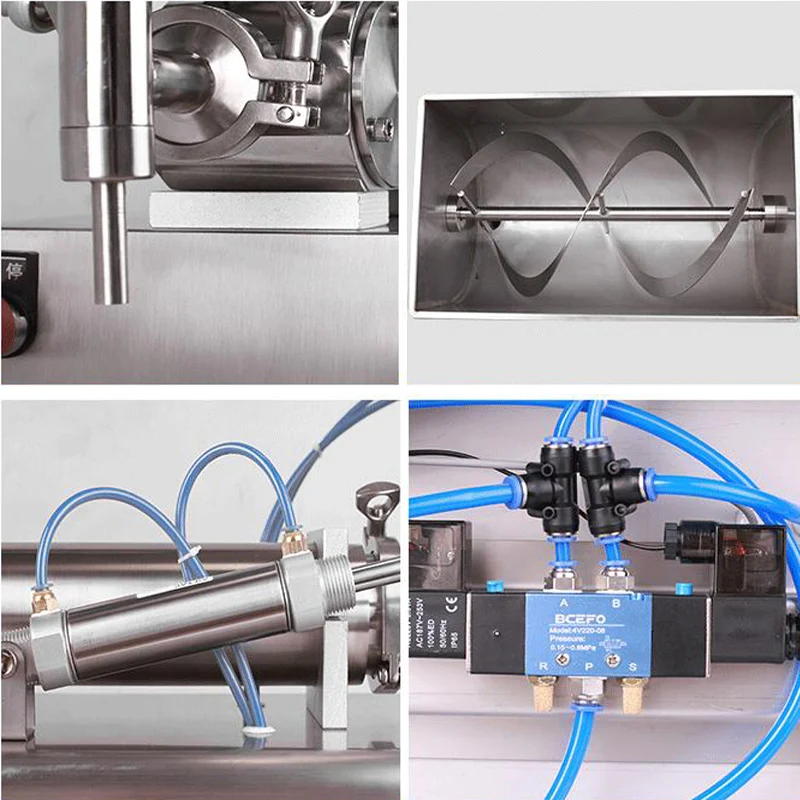 80L Pneumatic liquid paste filling machine for face cream tomato sauce peanut butter mixing type | Бытовая техника