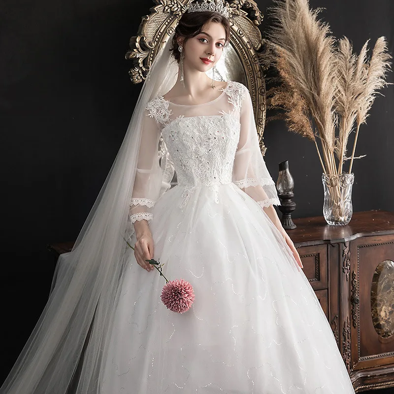 Vestido коктейльное платье 2020 новые слова в плечах рукав Корейская Невеста брак