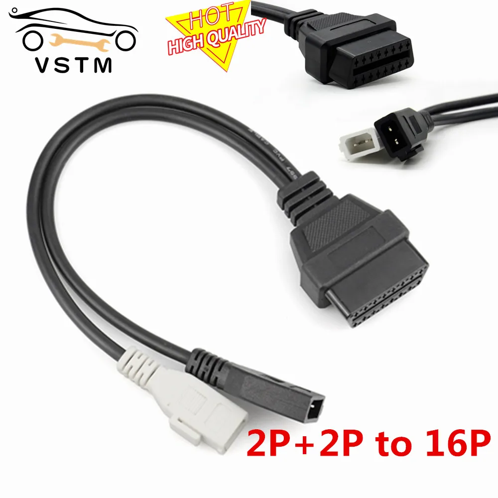 

High Quality For AU*DI 2+2 to 16 Pin OBD 2 Car Diagnostic Cable 16pin OBD2 for obdii Scanner Tools COM Male CY104-CN