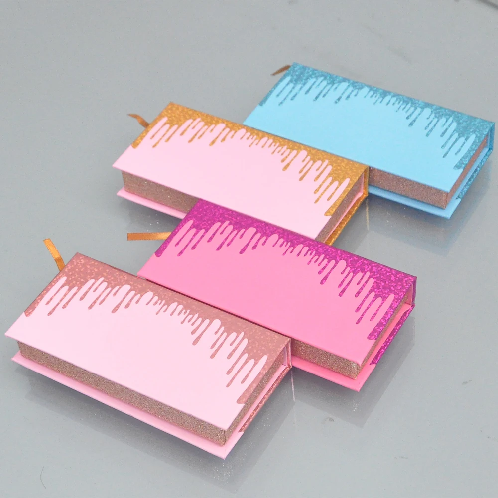 

Bulk10/pack Wholesale False Eyelash Packaging Box custom logo eyelashes box package Faux 25mm Mink lashes box case strip Vendors