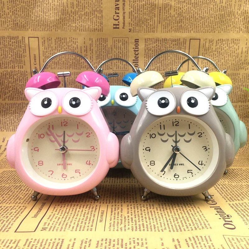 

Mute Digital Wake Up Table Clock Cartoon Owl Clocks Cute Bedroom Quartz Electronics Alarm Clock Desk Decor reloj despertador