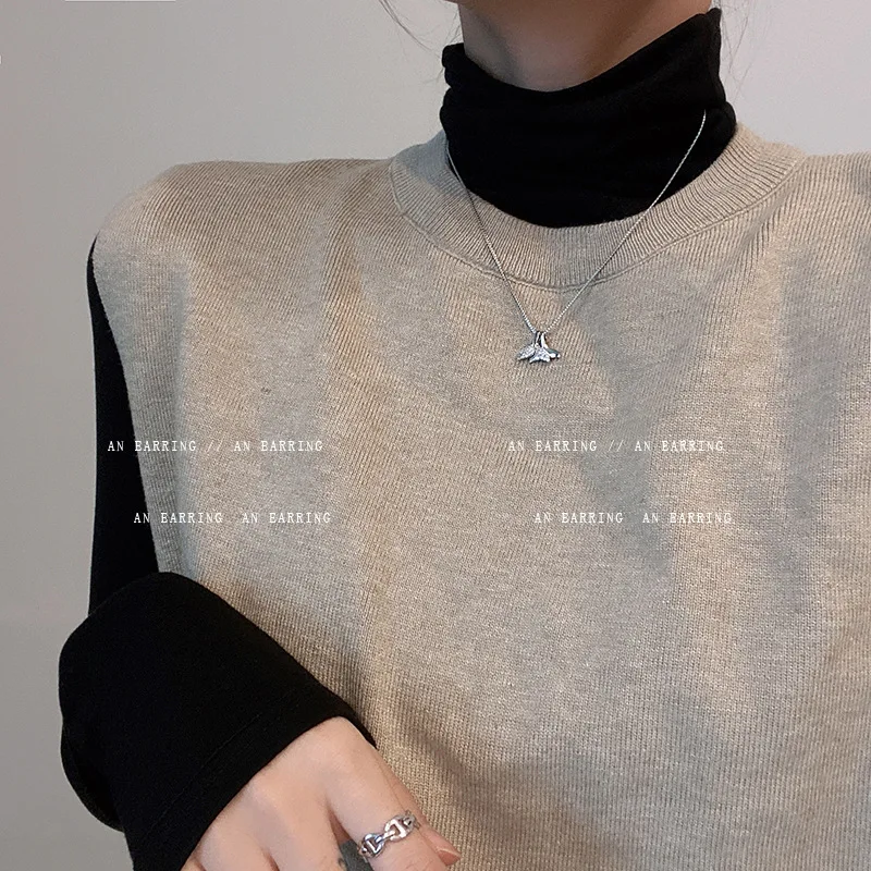 Корейская версия модное ожерелье из титановой стали для женщин ретро цепочка до