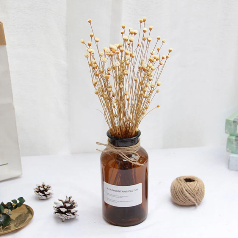 50pcs Natural Simulation Flowers Imported Ins Dried Flower Bouquet Real Happy Shooting Props Sticky Material Decorative | Дом и сад
