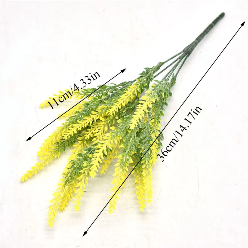 

25 Heads Beautiful Wedding Party Artificial Flowers Lavender Fake Bridal Bouquet Party Home Decor Decorations Artificial Flowers