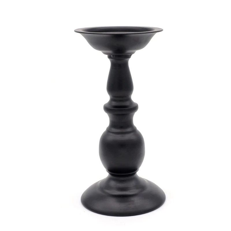 

Black Metal Candlestick Candle Holder Stand Wedding Party Table Decoration Gifts 69HC