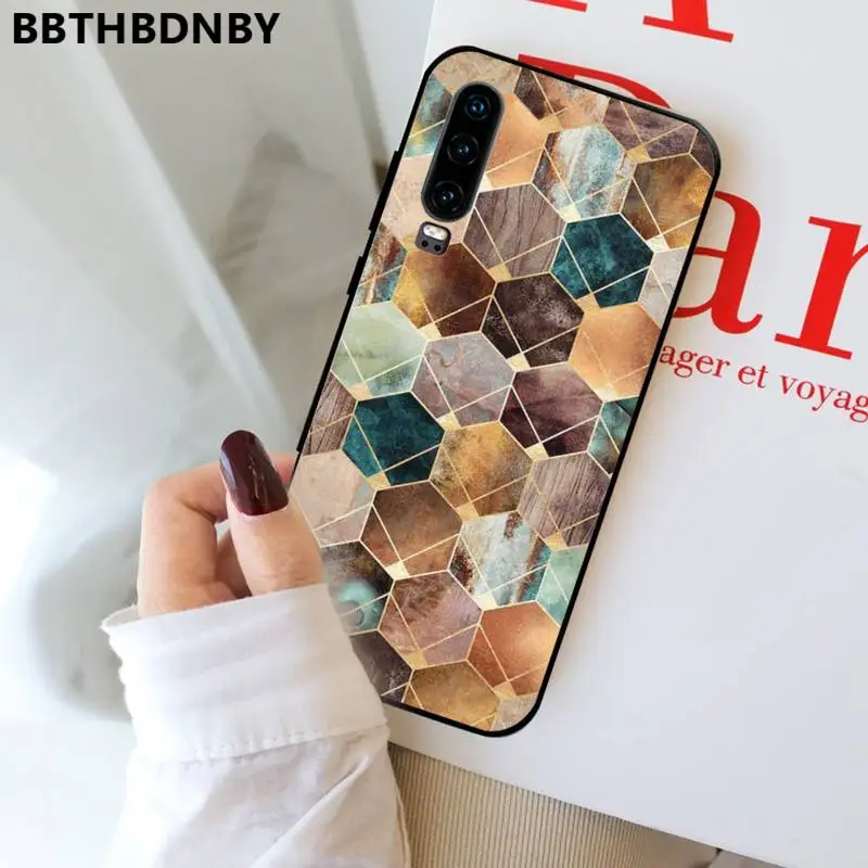 

Marbled pattern Phone Case For Huawei P9 P10 P20 P30 Pro Lite smart Mate 10 Lite 20 Y5 Y6 Y7 2018 2019