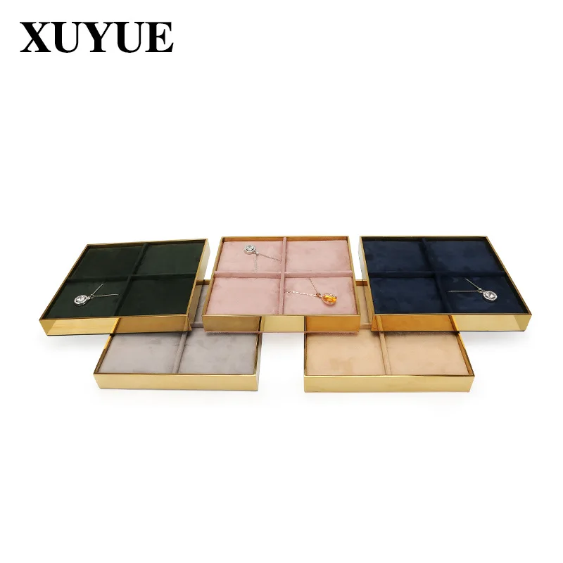 Jewelry jewelry display stand factory direct metal necklace pendant display tray display storage props tray