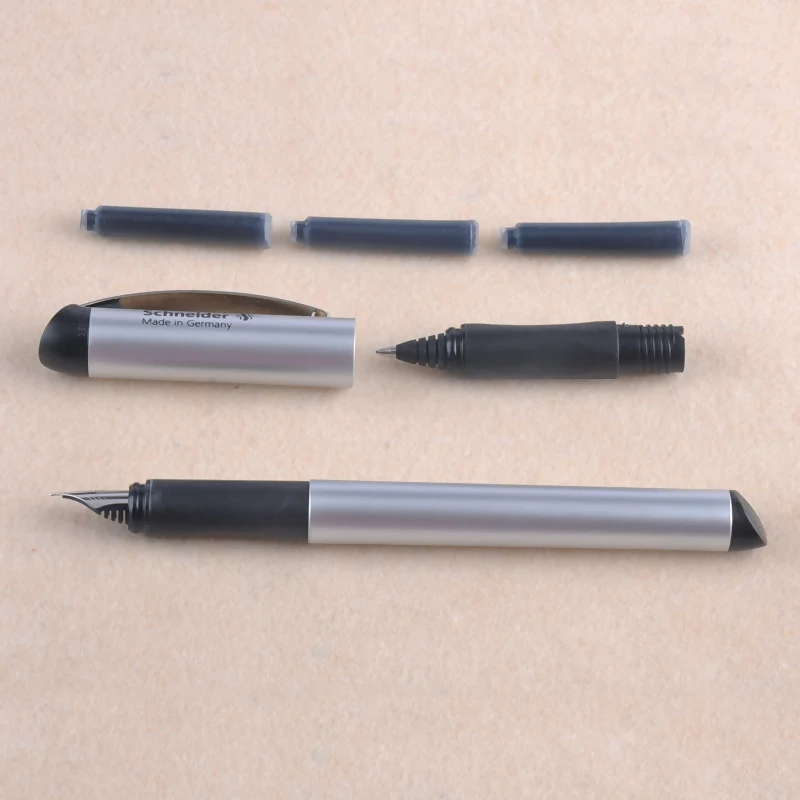 Germany Schneider Fountain Pen F 0.5mm Two-way Signing Gel Metal Resin Luxury Students Office Ink BK600 Gift Box | Канцтовары для