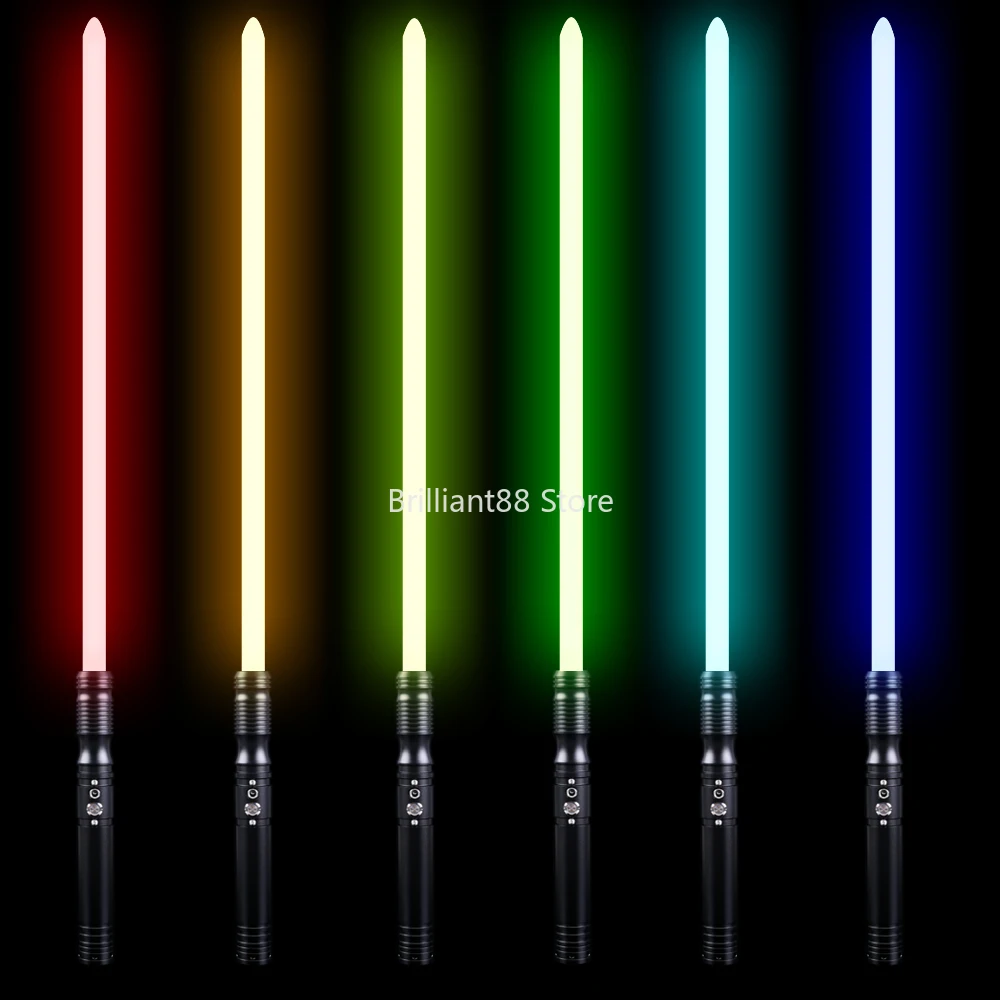

RGB Lightsaber Cosplay Heavy Metal Handle Duels 12 Colors LED Volume Change Force Adjust 6 Sound Ions FOC Blaster