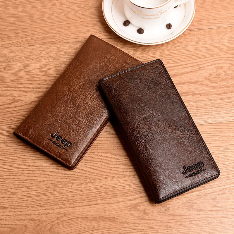 Мужской Длинный кошелек модный многофункциональный студенческий однотонный из