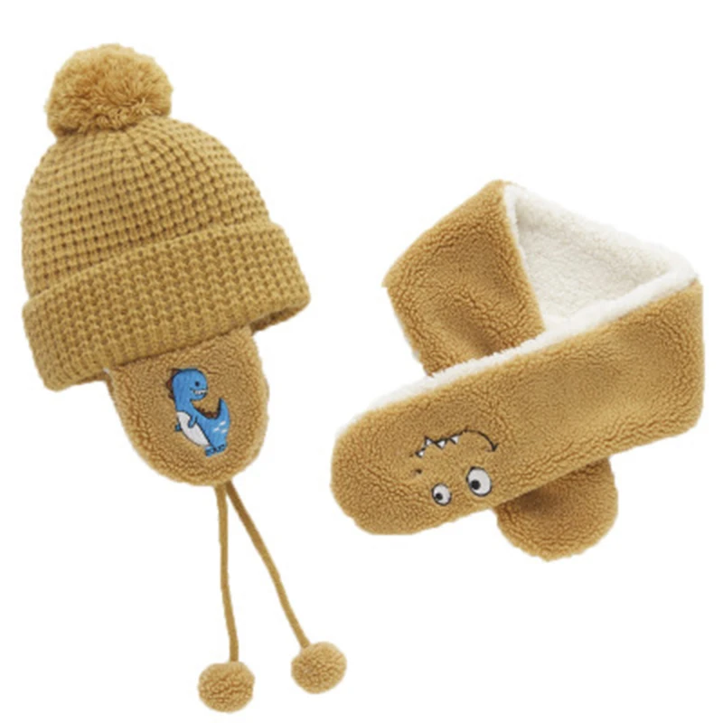 Вязаная шапка облегающая для малышей детская зимняя шапочка новорожденных