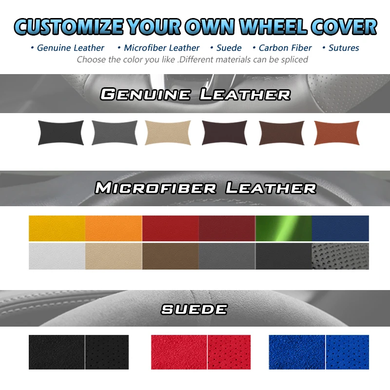 2022 Custom Car Steering Wheel Braid Cover for Tesla Model 3 100% Fit stylish fashion Soft Non-slip Auto interior | Автомобили и