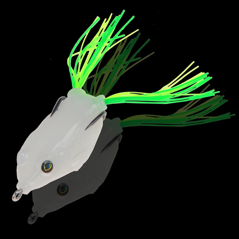 Светящаяся приманка лягушка с двойным крюком искусственная крепкая Мягкая для