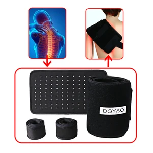 dgyao 660nm led red light 880nm near infrared therapy devices wearable wrap for low back neck knee shoulder pain reliever home free global shipping
