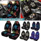 Защитные чехлы для передних сидений автомобиля, 2 шт., мягкая ткань, Модный рисунок для большинства автомобилей, внедорожников, грузовиков, фургонов