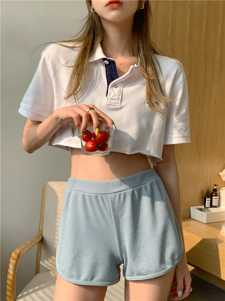 

YTX1169 Summer 2021 new hot girl pants high waist thin wide leg pants small sports shorts women