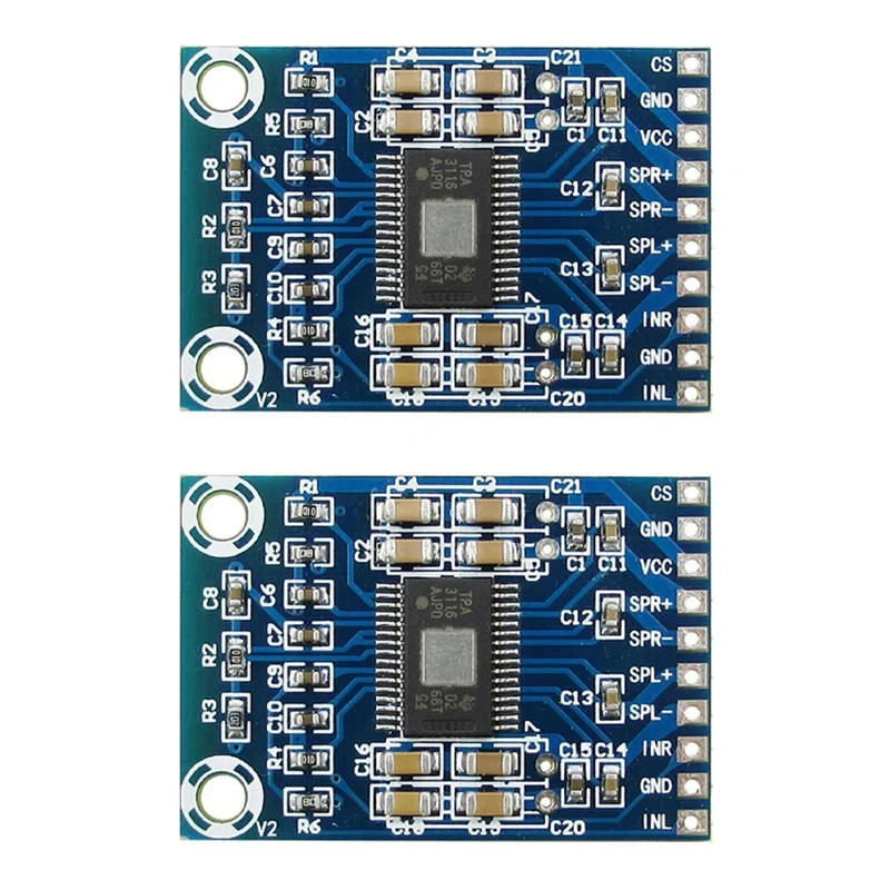 

2X TPA3116D2 мини плата цифрового усилителя мощности аудио стерео, двухканальный 50 Вт Класс D DC 12-24 В