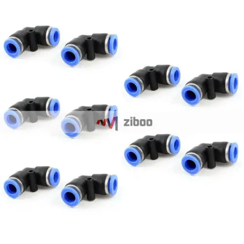 

10 шт. Пневматический 8 мм-8 мм один разъемы в одно касание (под углом 90 градусов) для обратной стороне обеспечивает удобство использования