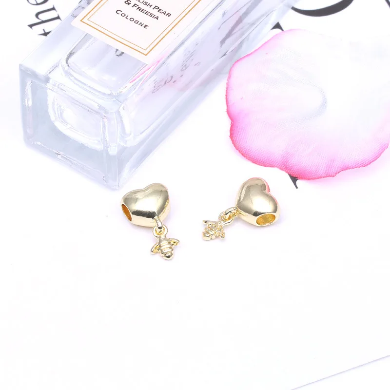 Новый оригинальный сплав бусина золотой цвет пчелиного меда браслеты с