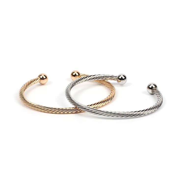 

European and American foreign trade jewelry brass embossed open Bracelet personality versatile women's Bracelet