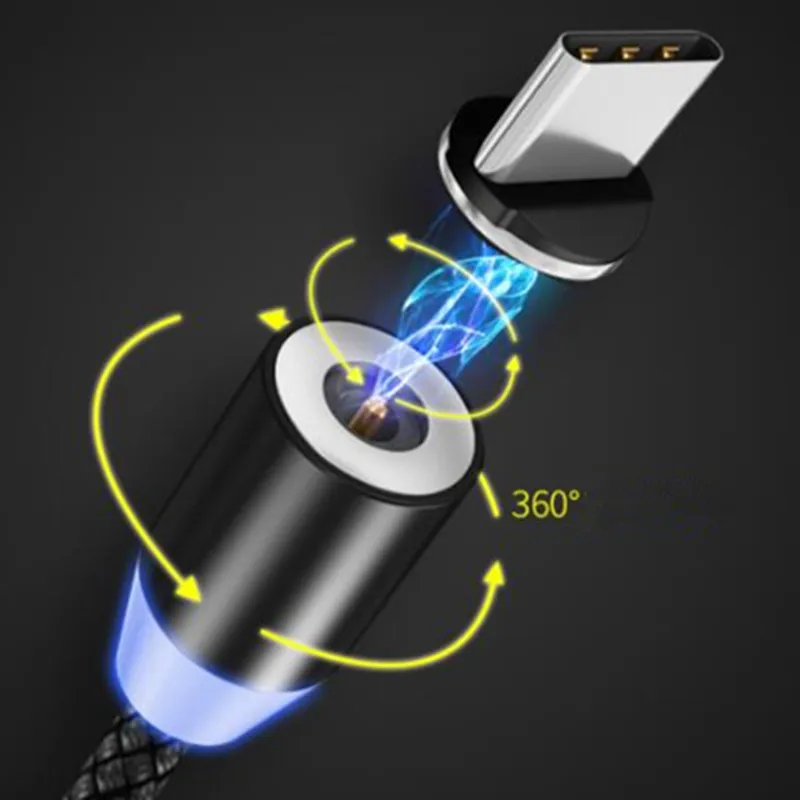 Круглый Магнитный штекер Micro USB C / Type C/для адаптера iPhone магнитный usb разъем для