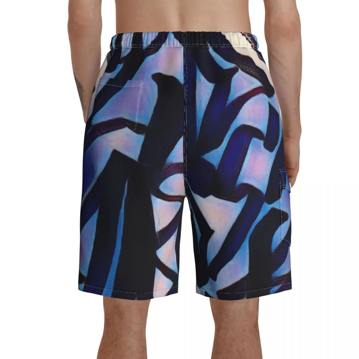 

Graffiti Board Shorts Polyester Swimming Trunks Beach Pattern Men Swim Trunks