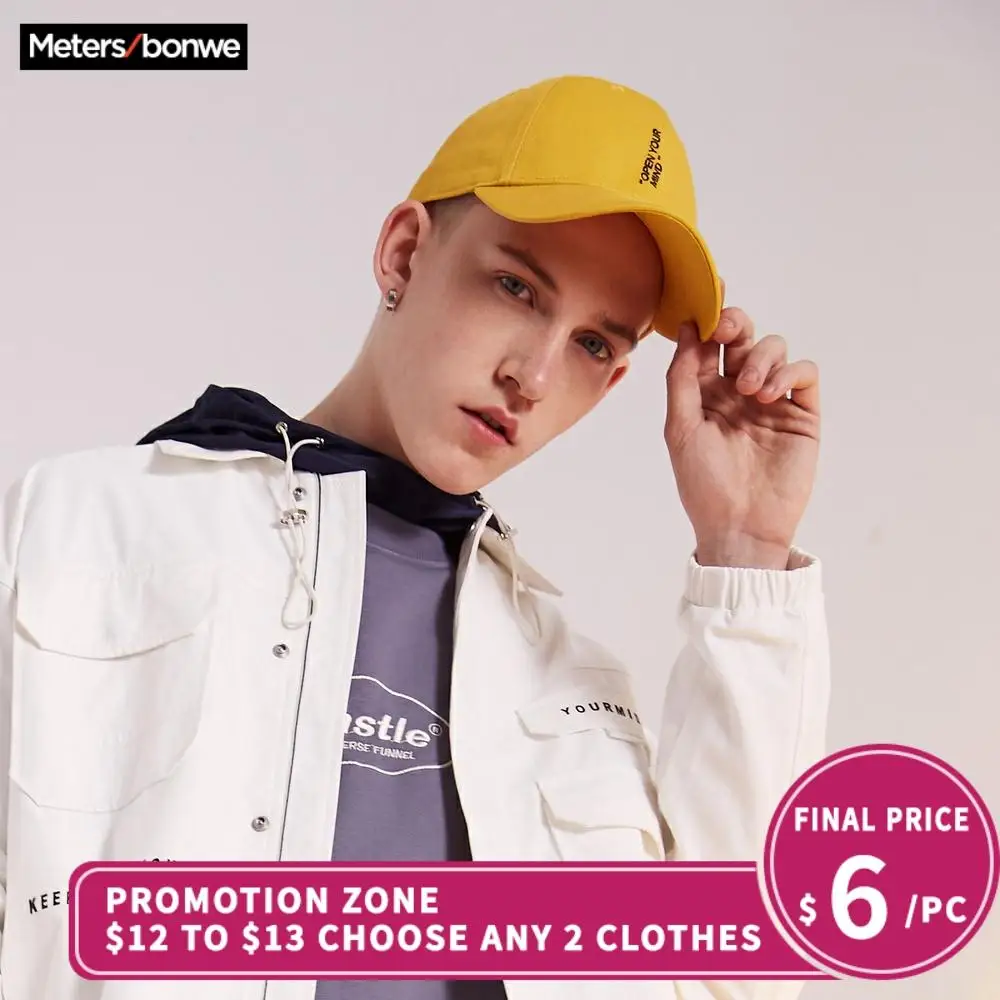 Metersbonwe Бейсбол пары Кепки мужской женский личность тренд с буквенным принтом в