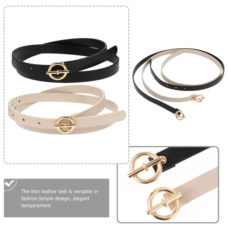 

2PCS Fashionable Cool PU Leather Belt Premium Leather Belt Durable Leather Belt
