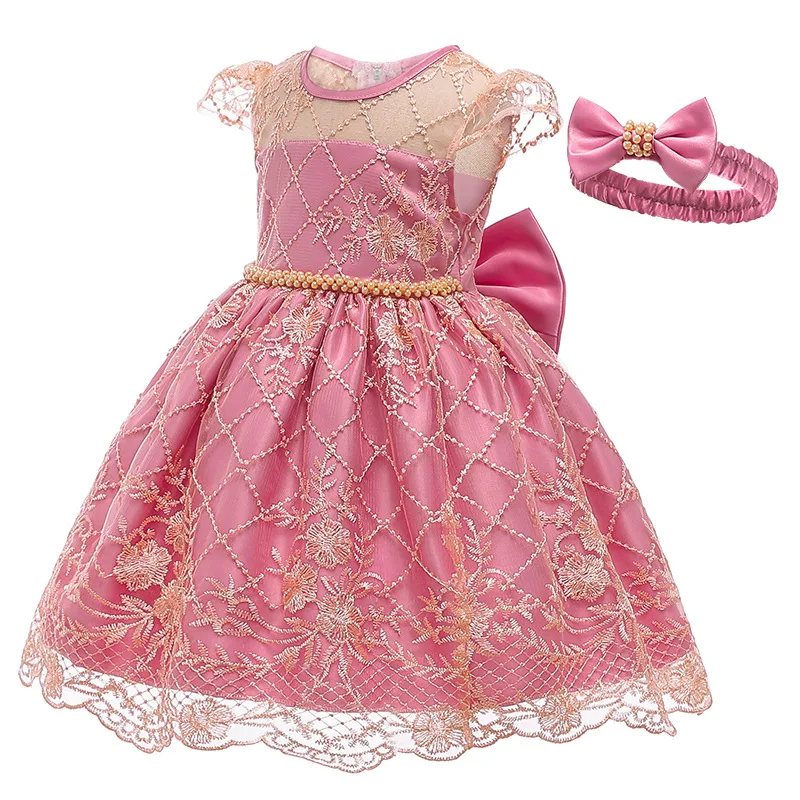 

Baby Girls Dress Christmas Kids Clothes Winter Bow Princess Dresses For Girls Lace Wedding Party Dress vestido Children Clothing