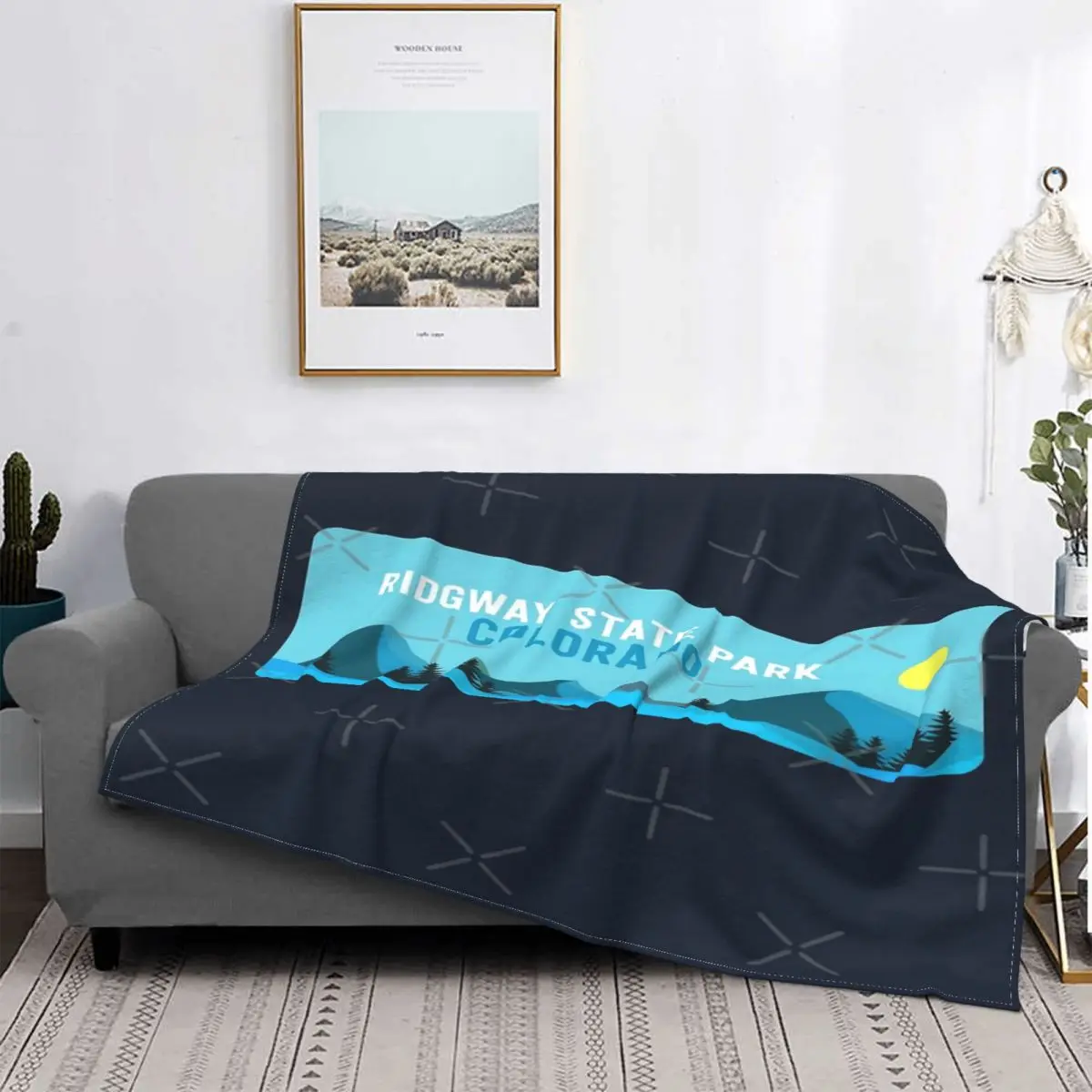 

Ridgway-Manta a cuadros para cama, colcha para sofah, manta para el Park del State de Колорадо, 220x240