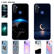 I am alone Phone Case For OPPO Realme 5 5I 5S 5 Pro 6i Global Realme C1 C2 Fashion Color Cute Cartoon Printed Paint Mobile