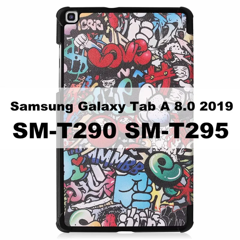 TY 3-в сложенном виде чехол КРЫШКА ДЛЯ samsung Galaxy Tab A8 SM-T290 SM-T295 8,0 inch планшет Магнитный Fundas Capa - Цвет: TY