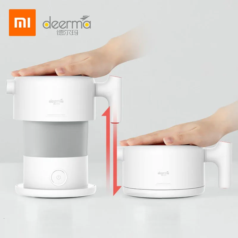 Xiaomiyoupin Deerma 0.6L складной портативный чайник для воды, ручная электрическая колба для воды, чайник с защитой от автоматического отключения, проводной чайник