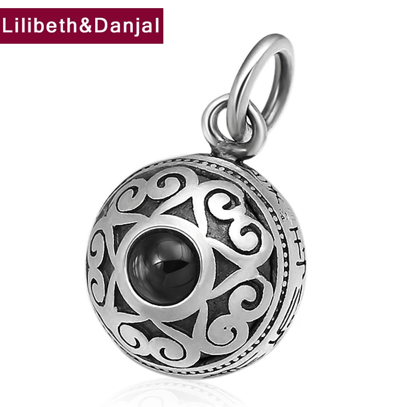 Ожерелье с подвеской для мужчин и женщин из настоящего серебра S999 пробы мантра