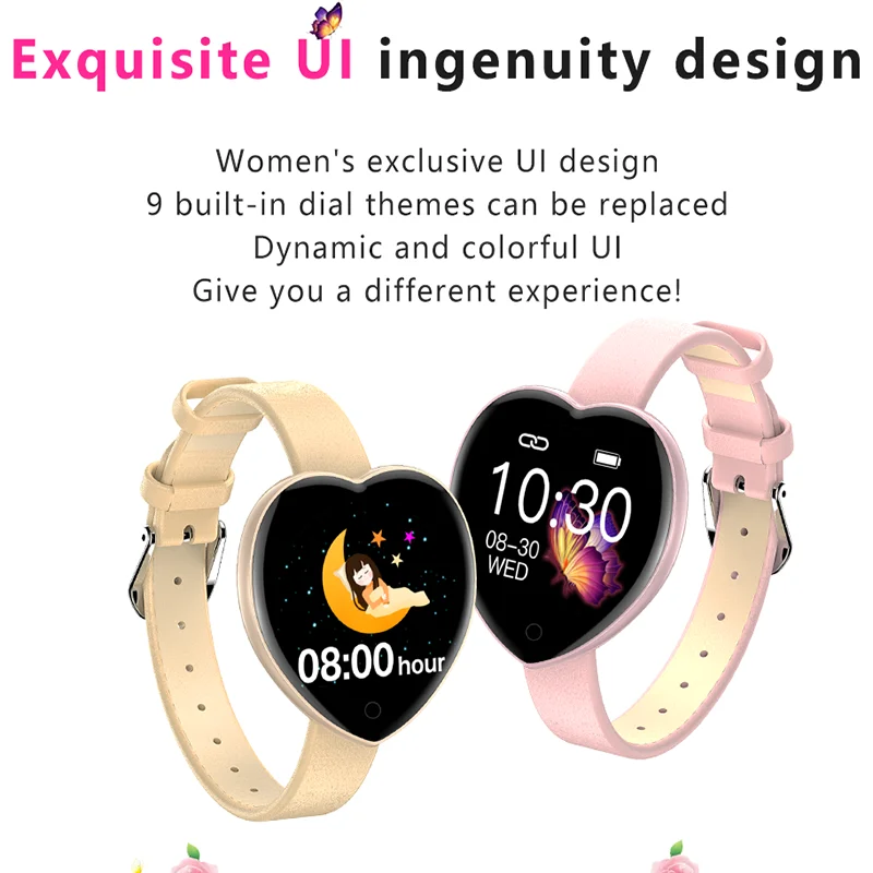 Женские Смарт часы T52 фитнес браслет с монитором сердечного ритма и