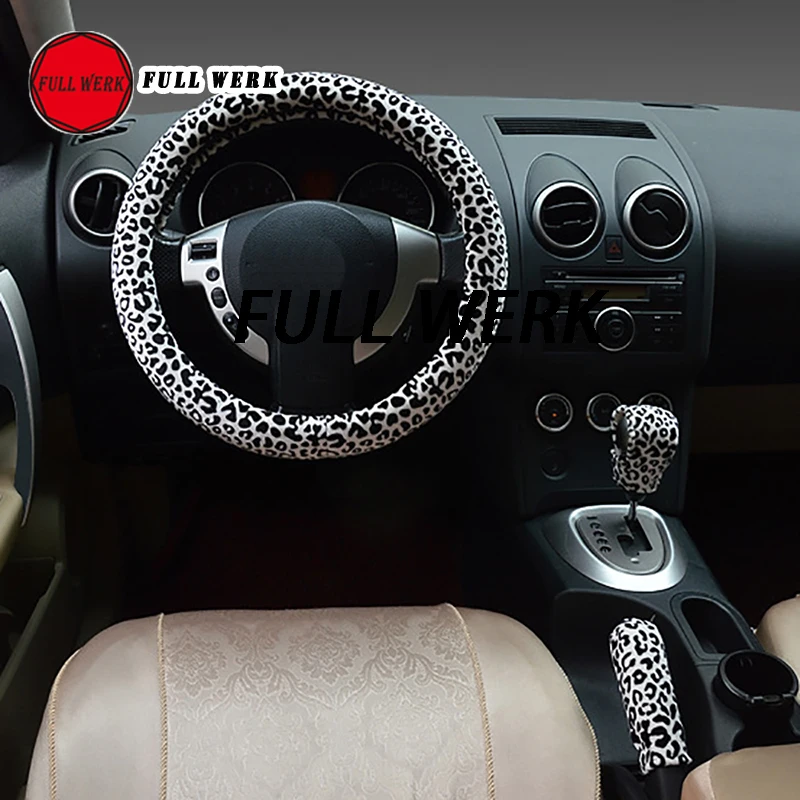 Чехол на руль с леопардовым принтом для девочек чехол из короткого плюша руля 38