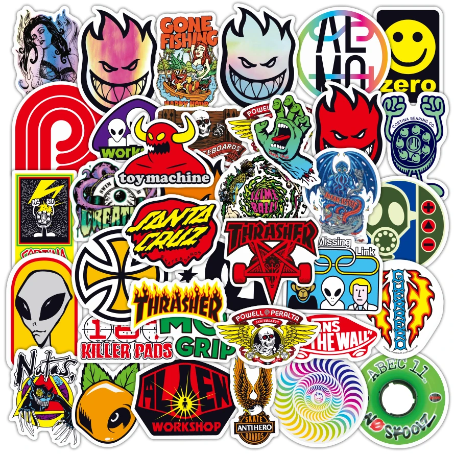 

100 шт., водонепроницаемые Стикеры для чемодана, скейтборда, ноутбука, Ipad