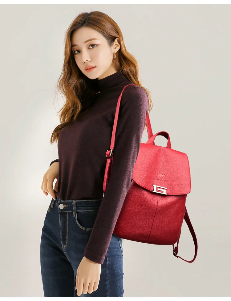 2021 Designer Backpacks Women Leather Backpacks School Bag For Teenager Girls Travel Backpack Retro Bagpack Sac a Dos mochila best stylish backpacks for work