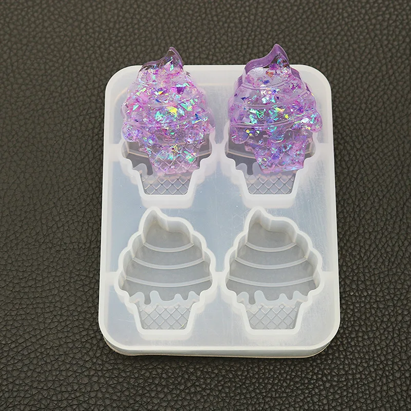 ice cream Формы для льда в форме мороженого, Силиконовые УФ-эпоксидные формы для изготовления ювелирных изделий - Цвет: ice cream