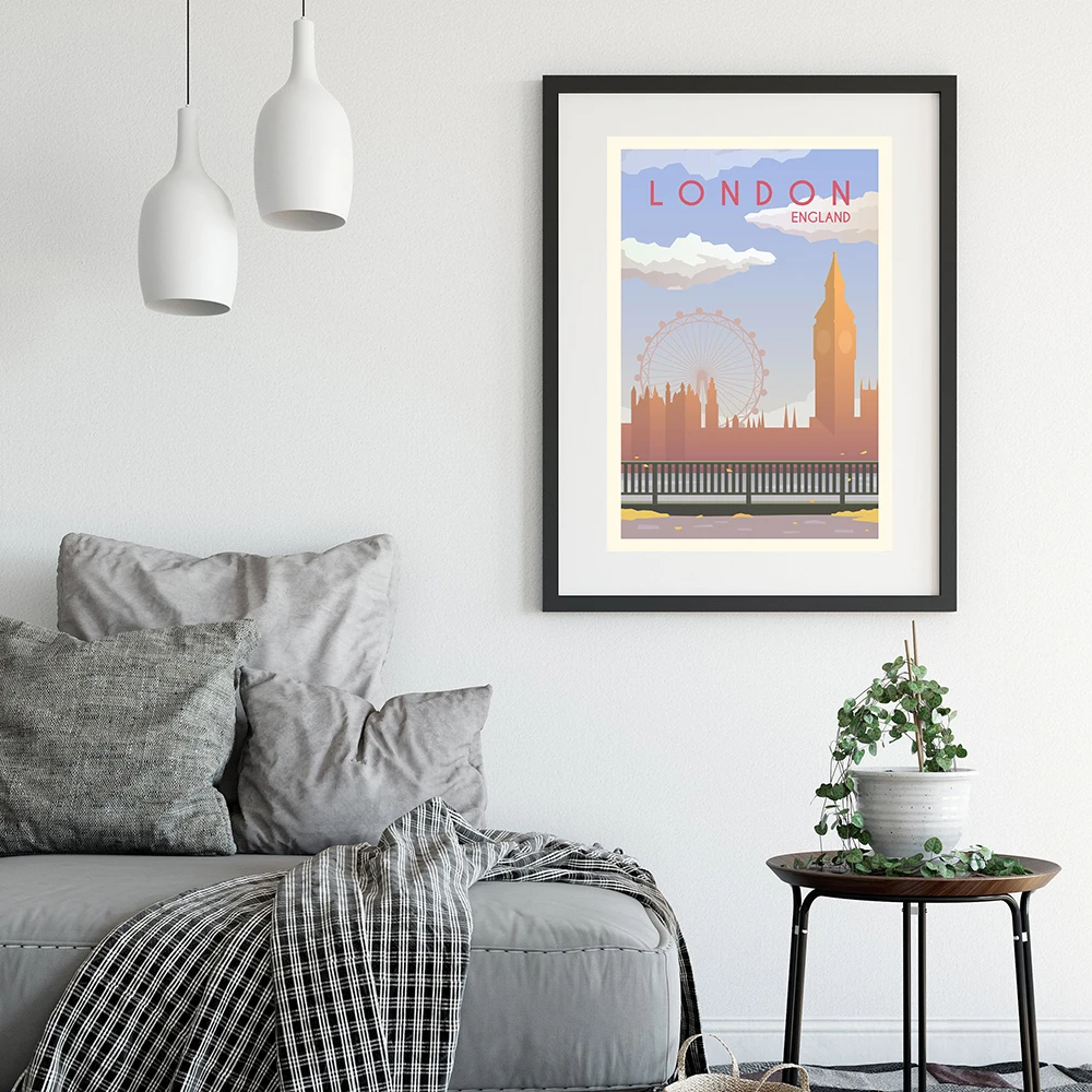 

Vintage Travel Cities Poster Spain Quebec Venice Colorful Landscape Wall Art Cartoon Canvas Painting Print Pictures Home Decor