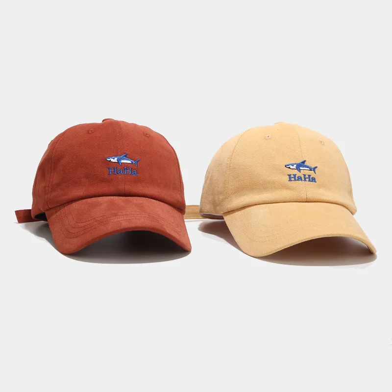 Оптовая продажа хлопковая бейсболка с рисунком акулы Повседневная Кепка 5