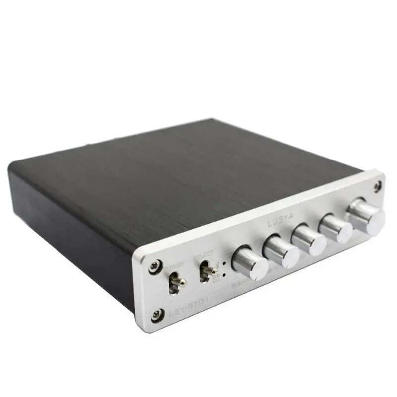 silver no adapter CSR8635 Bluetooth 4,0 TPA3116 2,1 высокой мощности HIFI сабвуфер усилитель доска класса D amplificador аудио 2*50 Вт+ 100 Вт B2-004 - Цвет: silver no adapter