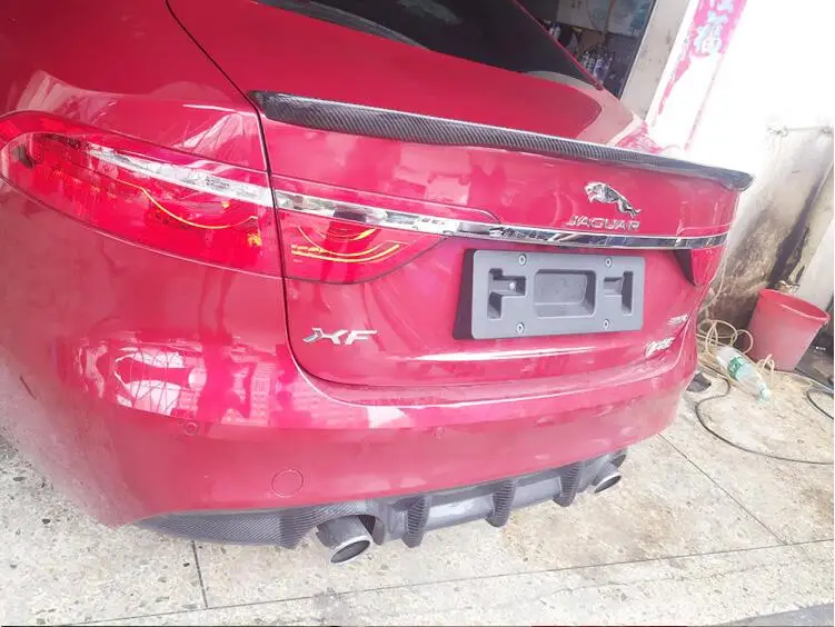 Углеродное волокно заднее крыло багажника выступ Спойлеры для Jaguar XF X260 спойлер